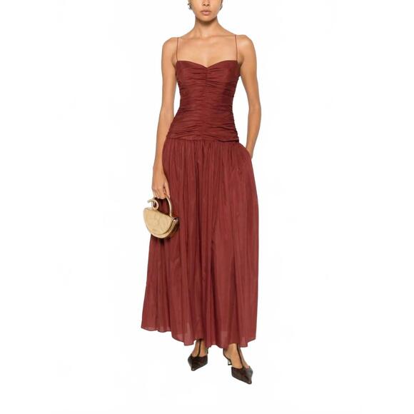 MATTEAU Dresses & Skirts - NEW MATTEAU gathered drop waist dress in maroc